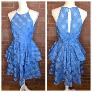 Belle Badgley Mischka Bianca Dress Size 8 Ruffle Coquette Cruise Party